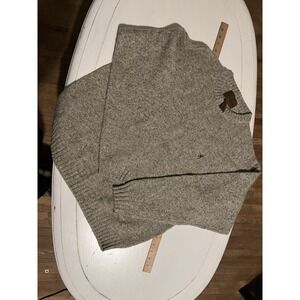 Browning Men's Large Wool Knit Crewneck Sweater Deer Logo Patch Woolmark Tag